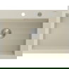 Mexen Elix chiuvetă de bucătărie din granit cu 1 compartiment 700 x 500 mm, bej, sifon crom - 6526701005-69