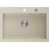 Mexen Elix chiuvetă granit 1-cameră 700 x 500 mm, bej, sifon crom - 6526701005-69