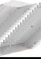 Mexen Lunar-F L cabină de duș pliabilă dreaptă 90 x 80 cm, transparent, cupru periat - 836L-090-080-65-00-P