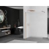 Mexen Kioto Walk-in zuhanyfal 140 x 200 cm, deres 8 mm, rózsaarany - 800-140-101-60-30