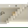 Mexen Elix chiuvetă de granit cu 1 cuvă 700 x 500 mm, bej, sifon auriu - 6526701005-69-G