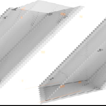 Mexen Lunar-F L cabină de duș pliabilă dreapta 95 x 90 cm, transparentă, cupru periat - 836L-095-090-65-00-P