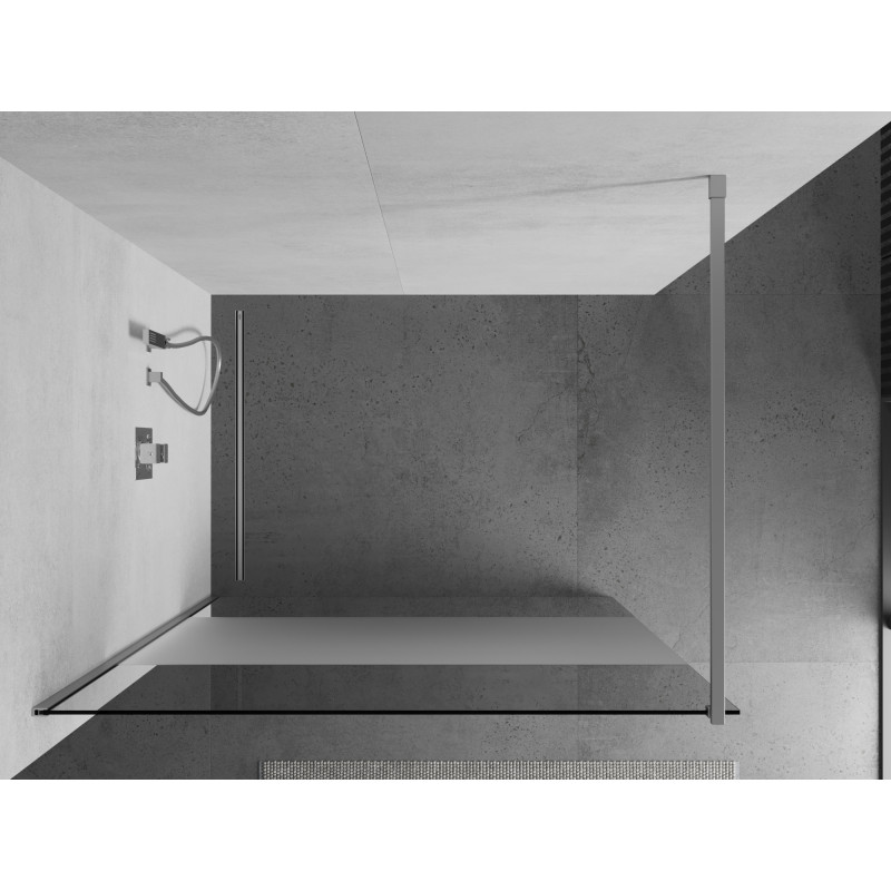 Mexen Kioto Walk-in zuhanyfal 140 x 200 cm, átlátszó/matt 8 mm, króm - 800-140-101-01-35