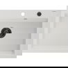 Mexen Elix egykamrás gránit mosogató 700 x 500 mm, fehér, fekete szifon - 6526701005-20-B