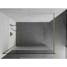Mexen Kioto Walk-in zuhanyfal 130 x 200 cm, átlátszó/fagyott 8 mm, arany - 800-130-101-50-35