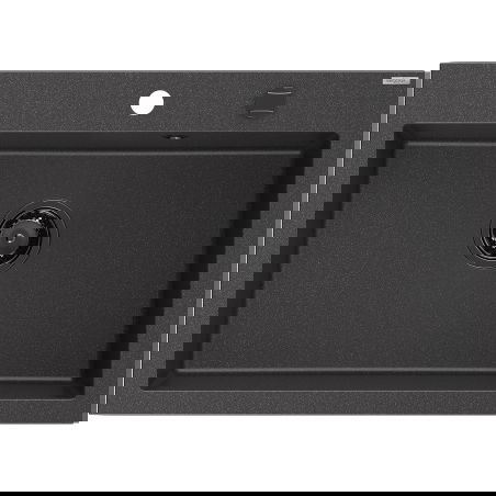 Mexen Elix 1-kamrás gránit mosogató 700 x 500 mm, fekete pöttyös, fekete szifon - 6526701005-76-B