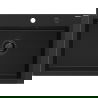 Mexen Elix gránit mosogató 1-medencés 700 x 500 mm, fekete, fekete szifonnal - 6526701005-77-B