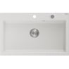 Mexen Elix gránit mosogató 1 rekeszes 800 x 500 mm, fehér, króm szifon - 6527801005-20