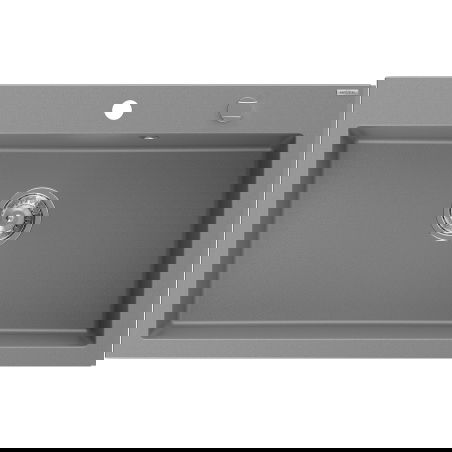 Mexen Elix chiuvetă de bucătărie din granit cu 1 cuvă 800 x 500 mm, gri, sifon crom - 6527801005-71