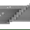 Mexen Elix chiuvetă de bucătărie din granit cu o singură cameră 800 x 500 mm, gri, sifon crom - 6527801005-71