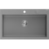 Mexen Elix gránit mosogató 1-medencés 800 x 500 mm, szürke, króm szifon - 6527801005-71
