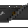 Mexen Elix chiuvetă din granit cu 1 cuvă 800 x 500 mm, negru/argintiu metalic, sifon auriu - 6527801005-73-G