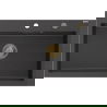 Mexen Elix chiuvetă de granit cu o cuvă 800 x 500 mm, neagră cu puncte, sifon auriu - 6527801005-76-G