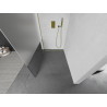 Mexen Kioto Walk-in zuhanyfal 140 x 200 cm, átlátszó/matt 8 mm, arany - 800-140-101-50-35