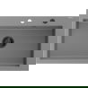 Mexen Elix chiuvetă din granit cu 1 compartiment 800 x 500 mm, gri, sifon negru - 6527801005-71-B