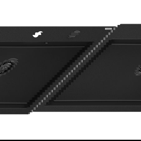 Mexen Elix 1-medencés gránit mosogató 800 x 500 mm, fekete, arany szifonnal - 6527801005-77-B