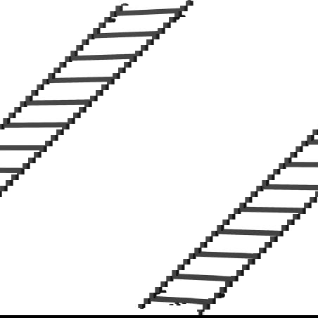 Mexen Bolt fürdőszobai radiátor 1800 x 500 mm, 460 W, fekete - W126-1800-500-00-70