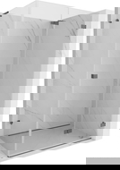 Mexen Lunar-F L összecsukható zuhanykabin jobb 85 x 70 cm, átlátszó, gun gray kefélt - 836L-085-070-66-00-P