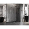 Mexen Lunar-F L összecsukható zuhanykabin jobb 80 x 80 cm, átlátszó, gun gray kefe - 836L-080-080-66-00-P