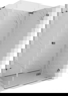 Mexen Lunar-F L jobbra nyíló, összehajtható zuhanykabin 100 x 80 cm, átlátszó, kefélt pisztolyszürke - 836L-100-080-66-00-P