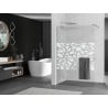 Mexen Kioto+ zuhanyfal polccal Walk-in 120 x 200 cm, fehér minta, króm - 800-120-121-01-85