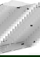 Mexen Lunar-F L cabină de duș pliată dreapta 85 x 80 cm, transparentă, neagră - 836L-085-080-70-00-P