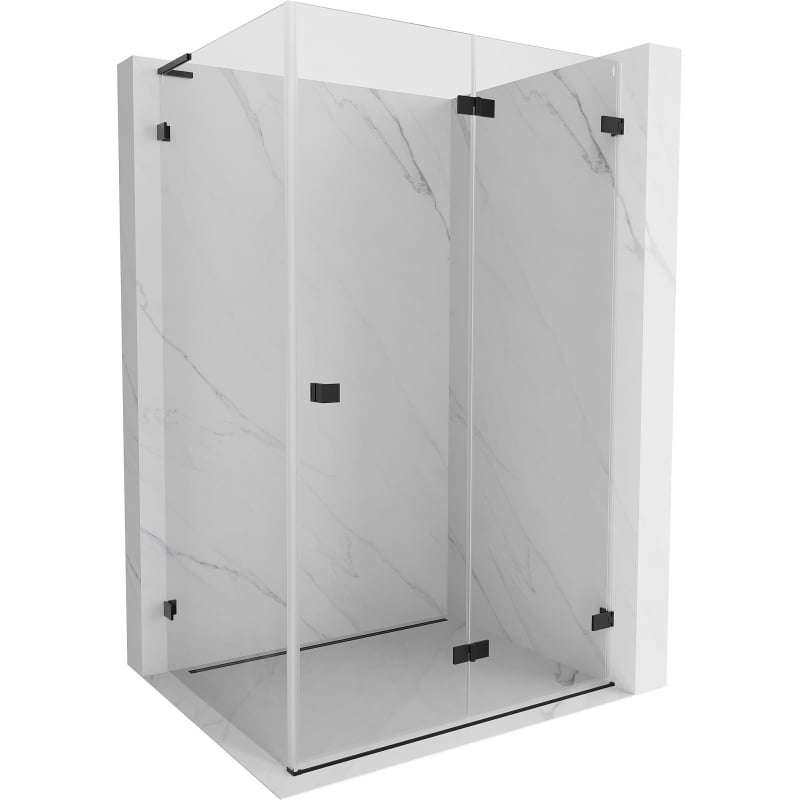 Mexen Lunar-F L cabină de duș pliabilă dreapta 90 x 80 cm, transparent, negru - 836L-090-080-70-00-P