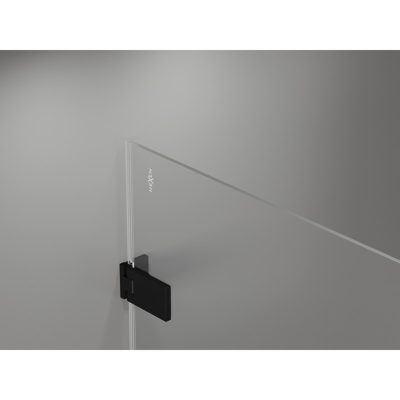 Mexen Lunar-F L cabina de duș pliabilă dreapta 95 x 90 cm, transparentă, neagră - 836L-095-090-70-00-P