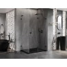 Mexen Lunar-F L cabina de duș pliabilă dreapta 95 x 90 cm, transparentă, neagră - 836L-095-090-70-00-P