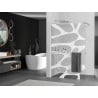 Mexen Kioto+ zuhanyfal polccal Walk-in 120 x 200 cm, fehér hullám, króm - 800-120-121-01-97