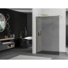 Mexen Kioto Walk-in zuhanyfal 130 x 200 cm, grafit 8 mm, arany - 800-130-101-50-40