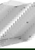 Mexen Lunar-F L cabină de duș pliabilă dreaptă 90 x 80 cm, transparent, metal gri - 836L-090-080-95-00-P