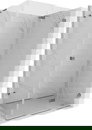 Mexen Lunar-F L összehajtható zuhanykabin jobb 90 x 80 cm, átlátszó, gun metal - 836L-090-080-95-00-P