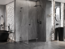 Mexen Lunar-F L cabină de duș pliabilă dreapta 95 x 80 cm, transparent, gun metal - 836L-095-080-95-00-P