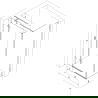 Mexen Lunar T cabină de duș pivotantă stânga 140 x 80 cm, transparent, auriu - 834T-140-080-50-00-L