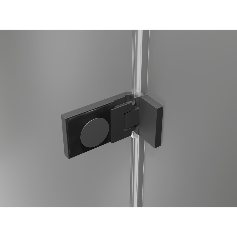 Mexen Lunar-F L cabina de duș pliabilă dreapta 90 x 90 cm, transparentă, finisaj gun metal - 836L-090-090-95-00-P