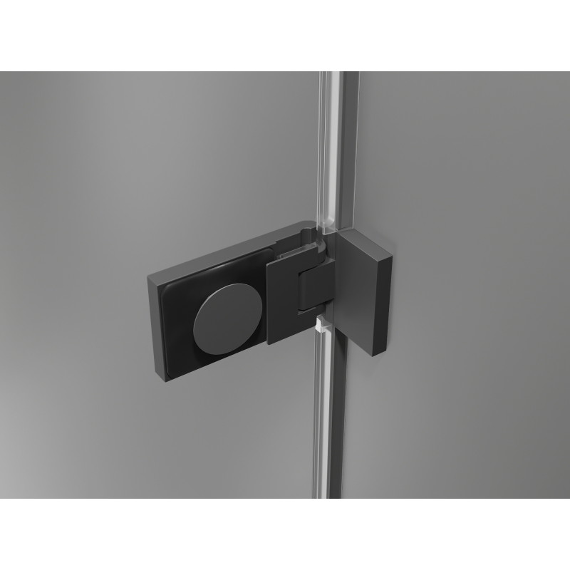 Mexen Lunar-F L behajtható zuhanykabin jobb 90 x 90 cm, átlátszó, gun metal - 836L-090-090-95-00-P