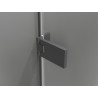 Mexen Lunar-F L behajtható zuhanykabin jobb 90 x 90 cm, átlátszó, gun metal - 836L-090-090-95-00-P