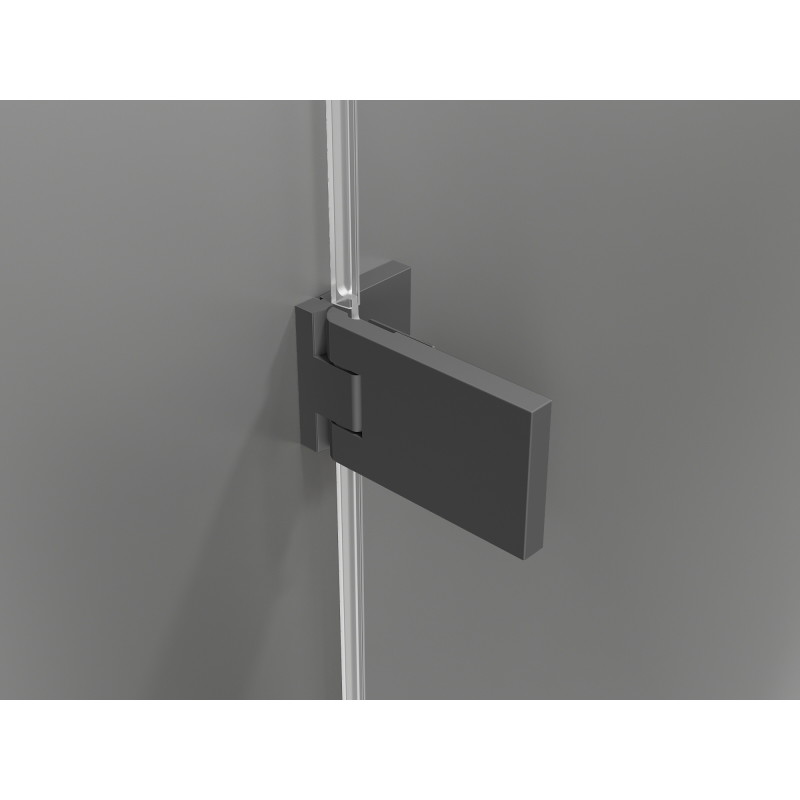 Mexen Lunar-F L behajtható zuhanykabin jobb 90 x 90 cm, átlátszó, gun metal - 836L-090-090-95-00-P