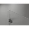 Mexen Lunar-F L cabina de duș pliabilă dreapta 90 x 90 cm, transparentă, finisaj gun metal - 836L-090-090-95-00-P