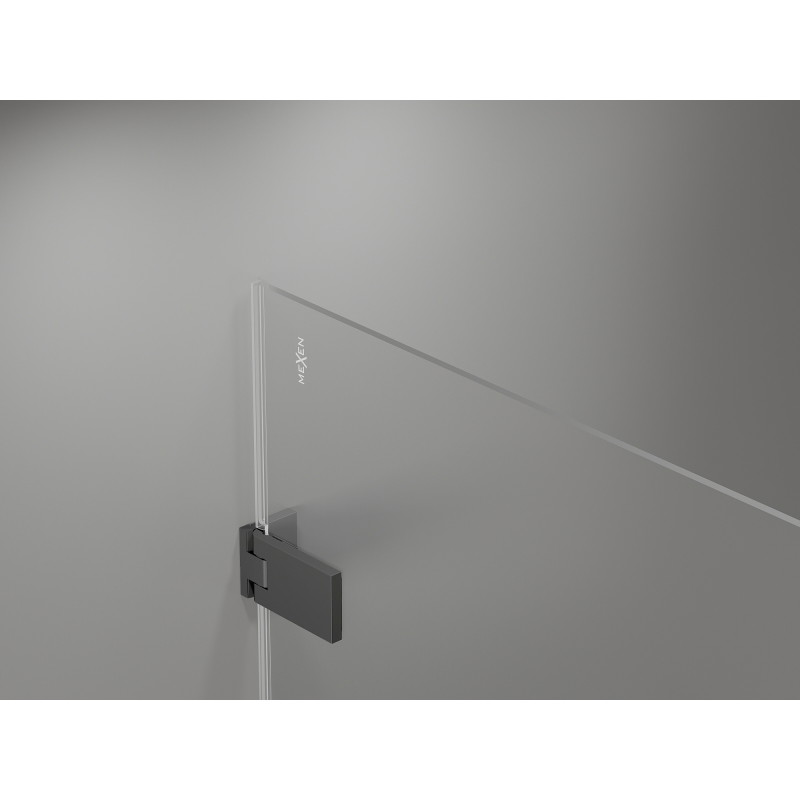 Mexen Lunar-F L cabina de duș pliabilă dreapta 90 x 90 cm, transparentă, finisaj gun metal - 836L-090-090-95-00-P