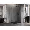 Mexen Lunar-F L behajtható zuhanykabin jobb 90 x 90 cm, átlátszó, gun metal - 836L-090-090-95-00-P