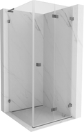 Mexen Lunar-F L behajtható zuhanykabin jobb 90 x 90 cm, átlátszó, gun metal - 836L-090-090-95-00-P