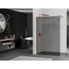 Mexen Kioto panou de duș Walk-in 140 x 200 cm, grafit 8 mm, aur roz - 800-140-101-60-40