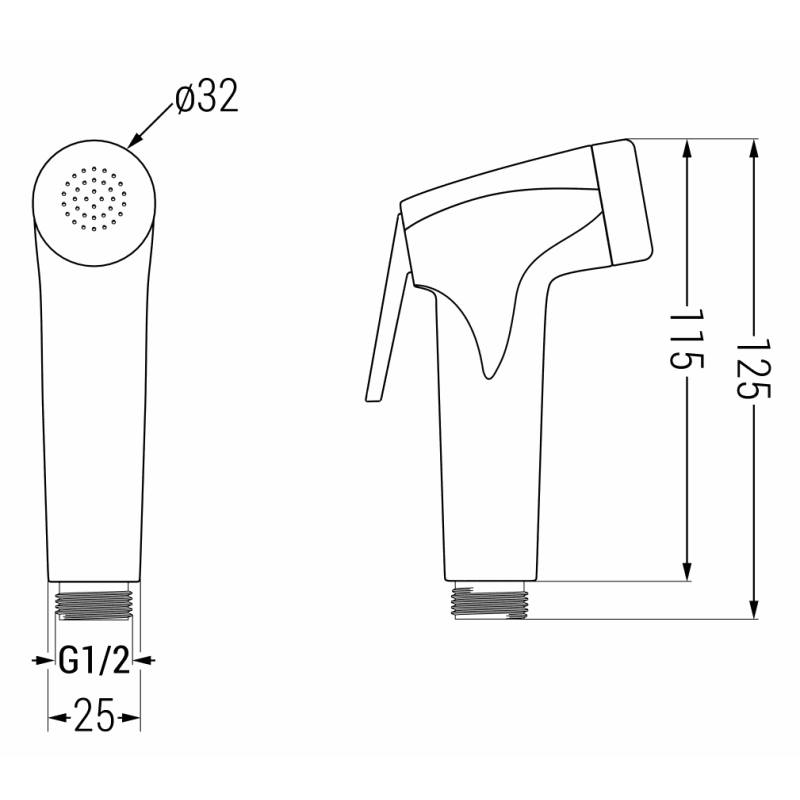 Mexen R-76 bidé fogantyú, króm - 79576-00
