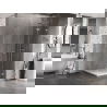 Mexen Lunar-F L cabină de duș pliabilă dreapta 90 x 90 cm, transparent, nichel periat - 836L-090-090-97-00-P