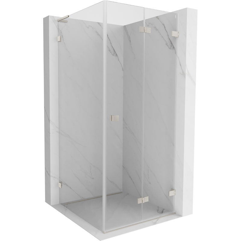 Mexen Lunar-F L cabină de duș pliabilă dreapta 90 x 90 cm, transparent, nichel periat - 836L-090-090-97-00-P