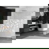 Mexen Kioto perete de duș 80 x 200 cm, transparent/Model alb 8 mm, Crom - 800-080-101-01-85