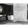 Mexen Kioto Walk-in zuhanyfal 120 x 200 cm, fehér minta 8 mm, króm - 800-120-101-01-85
