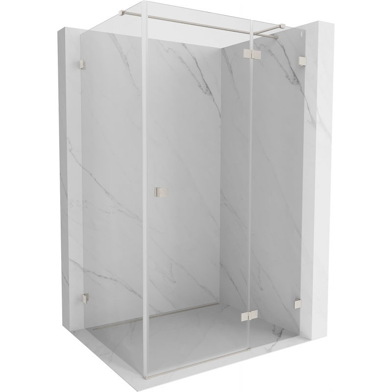 Mexen Lunar T cabină de duș rabatabilă dreapta 130 x 70 cm, transparent, nichel periat - 834T-130-070-97-00-P